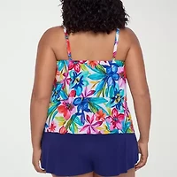 Trimshaper Womens Plus Swim Romper