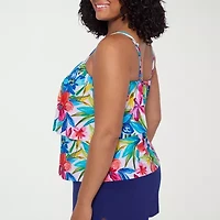 Trimshaper Womens Plus Swim Romper