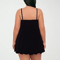Sonnet Shores Womens Plus Swim Dress
