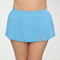 Sonnet Shores Womens Comfort Waistband Plus Swim Skirt