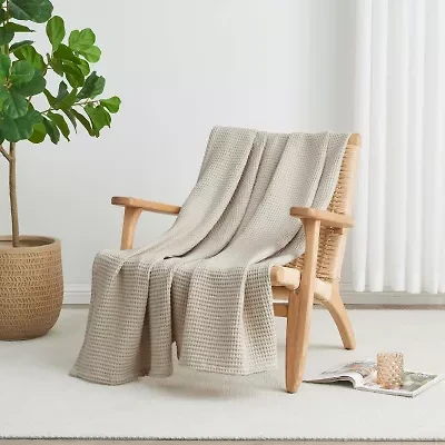 Patina Vie Maison Cotton Waffle Weave Throw Blanket