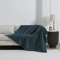 Patina Vie Maison Cotton Waffle Weave Throw Blanket