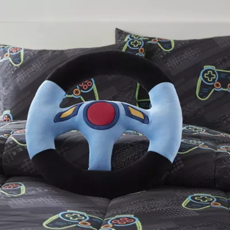 INK+IVY Kids Steering Wheel Throw Pillow