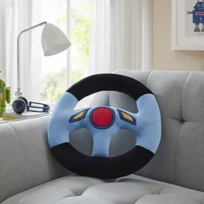INK+IVY Kids Steering Wheel Throw Pillow