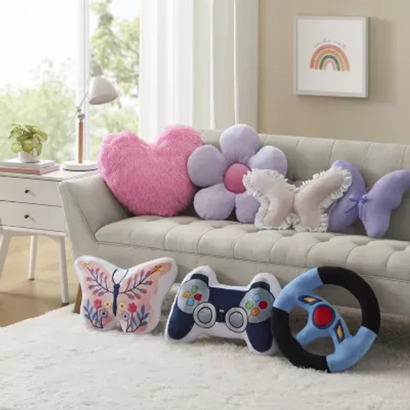 INK+IVY Kids Steering Wheel Throw Pillow