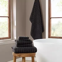 Brooklyn Loom Textured Zero Twist 6-pc. Bath Towel Set