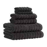 Brooklyn Loom Textured Zero Twist 6-pc. Bath Towel Set