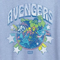Womens Crew Neck Short Sleeve Classic Fit Avengers Graphic T-Shirt