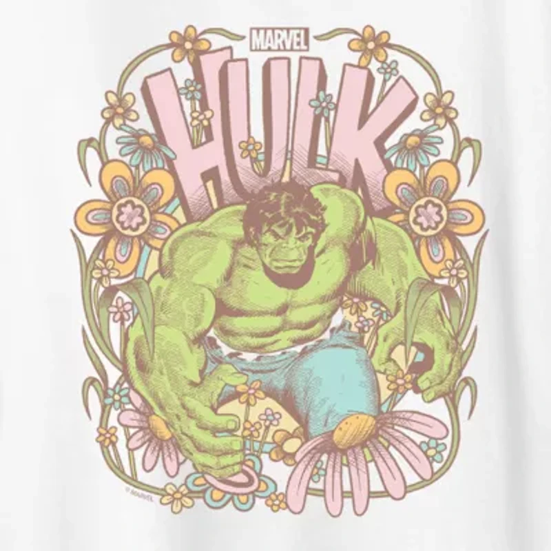Hulk Feminine Womens Crew Neck Short Sleeve Classic Fit Graphic T-Shirt