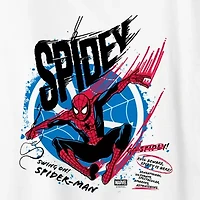 Spidey Speed Womens Crew Neck Short Sleeve Classic Fit Spiderman Graphic T-Shirt