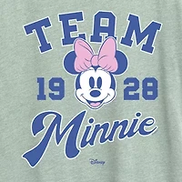 Womens Crew Neck Short Sleeve Classic Fit Minnie Mouse Graphic T-Shirt