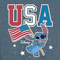 Usa Stitch Womens Crew Neck Sleeveless Tank Top