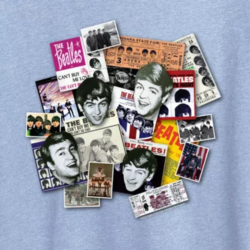 Womens Crew Neck Short Sleeve Classic Fit The Beatles Graphic T-Shirt