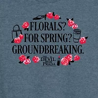 Florals For Spring Womens Crew Neck Sleeveless Tank Top