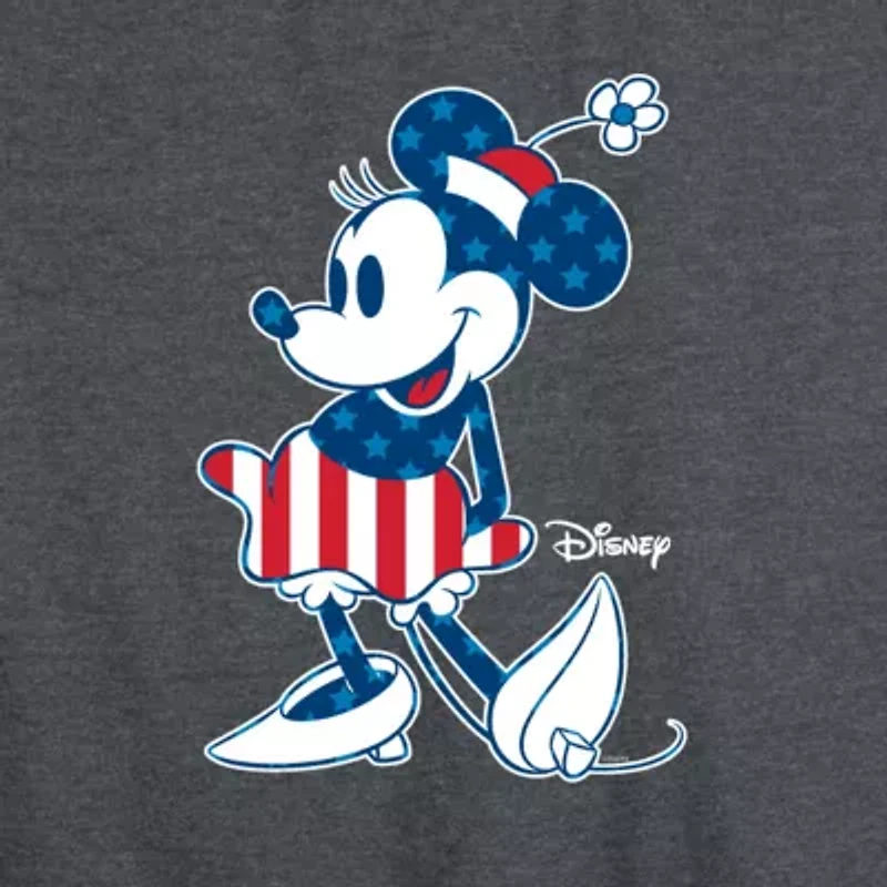 Minnie Flag Pattern Womens Scoop Neck Sleeveless Mouse Tank Top