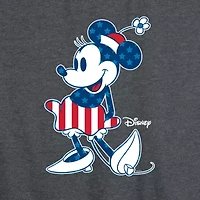 Minnie Flag Pattern Womens Scoop Neck Sleeveless Mouse Tank Top