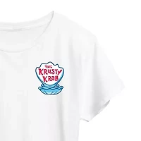 Krusty Krab Womens Crew Neck Short Sleeve Classic Fit Spongebob Graphic T-Shirt