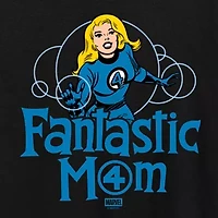Fantastic Mom Womens Crew Neck Short Sleeve Classic Fit Marvel Graphic T-Shirt