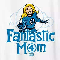 Fantastic Mom Womens Crew Neck Short Sleeve Classic Fit Marvel Graphic T-Shirt