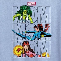 Marvel Mom Womens Crew Neck Short Sleeve Classic Fit Graphic T-Shirt