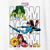 Marvel Mom Womens Crew Neck Short Sleeve Classic Fit Graphic T-Shirt