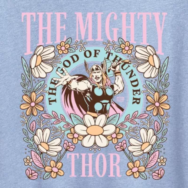 Thor Feminine Womens Crew Neck Short Sleeve Classic Fit Graphic T-Shirt