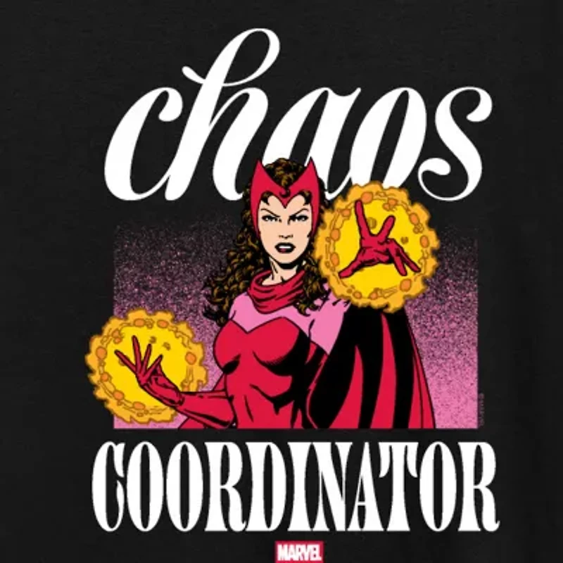 Chaos Coordinator Scarlet Witch Womens Crew Neck Short Sleeve Classic Fit Marvel Graphic T-Shirt