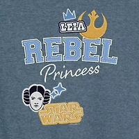 Rebel Princess Faux Patches Womens Scoop Neck Sleeveless Star Wars Tank Top