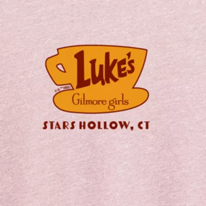 Lukes Small Center Chest Hit Womens Crew Neck Short Sleeve Classic Fit Graphic T-Shirt