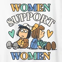 Womens Crew Neck Short Sleeve Classic Fit Peanuts Graphic T-Shirt