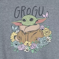Floral Spring Grogu Womens Scoop Neck Sleeveless Baby Yoda Tank Top