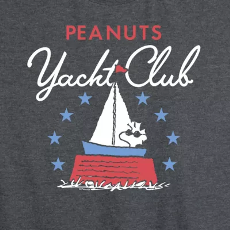 Yacht Club Womens Scoop Neck Sleeveless Peanuts Tank Top