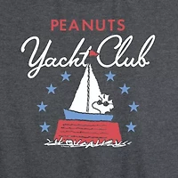 Yacht Club Womens Scoop Neck Sleeveless Peanuts Tank Top