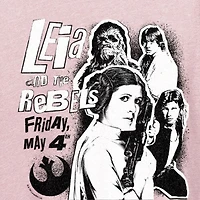Leia And The Rebels Womens Crew Neck Short Sleeve Classic Fit Star Wars Graphic T-Shirt