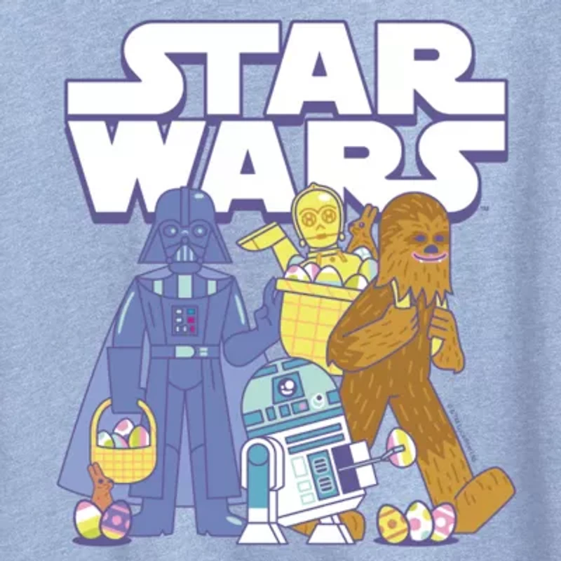 Easter Logo Womens Crew Neck Short Sleeve Classic Fit Star Wars Graphic T-Shirt