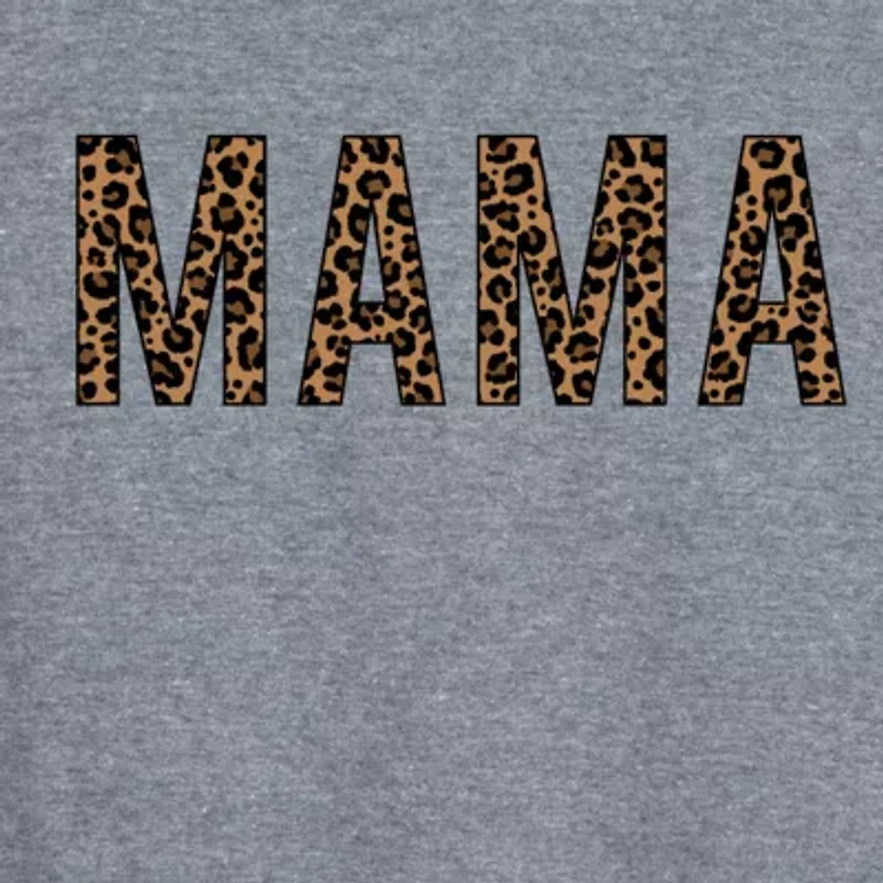 Mama Leopard Womens Scoop Neck Sleeveless Tank Top