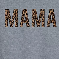 Mama Leopard Womens Scoop Neck Sleeveless Tank Top