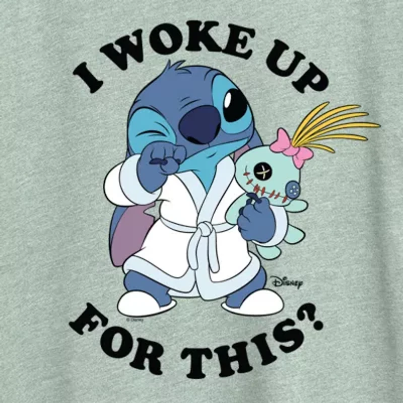 Woke Up Womens Crew Neck Short Sleeve Classic Fit Graphic T-Shirt