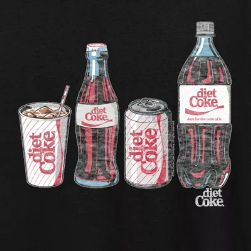 Diet Coke Bottle Cans Womens Crew Neck Short Sleeve Classic Fit Graphic T-Shirt