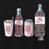 Diet Coke Bottle Cans Womens Crew Neck Short Sleeve Classic Fit Graphic T-Shirt