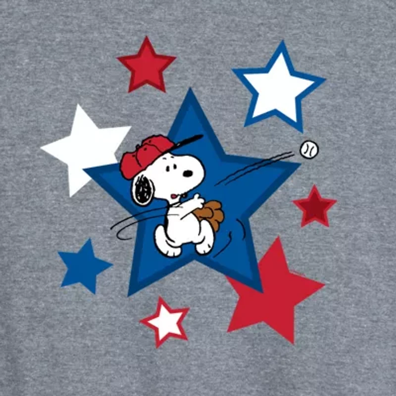 Snoopy Baseball Stars Womens Scoop Neck Sleeveless Tank Top