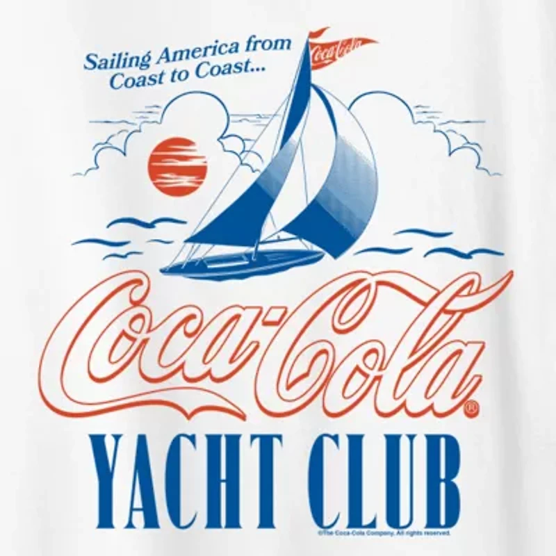 Cola Yacht Club Womens Crew Neck Short Sleeve Classic Fit Graphic T-Shirt