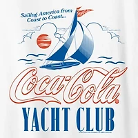 Cola Yacht Club Womens Crew Neck Short Sleeve Classic Fit Graphic T-Shirt