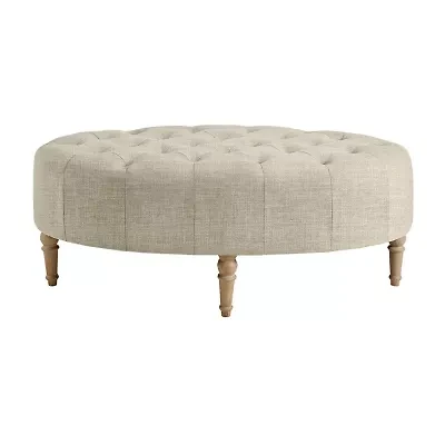 Martha Stewart Clara Tufted Upholstered Ottoman