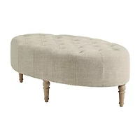 Martha Stewart Clara Tufted Upholstered Ottoman