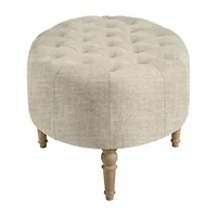 Martha Stewart Clara Tufted Upholstered Ottoman