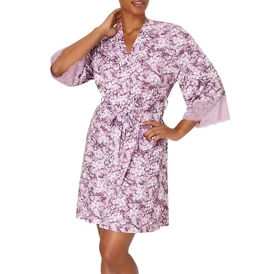 Bali® Breathe Womens Sleepwear Robe with Pockets, Soft Stretch Lace DFD143