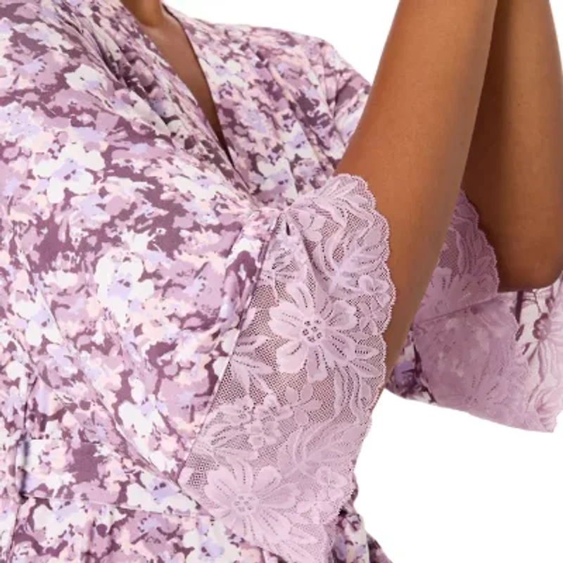 Bali® Breathe Womens Sleepwear Robe with Pockets, Soft Stretch Lace DFD143