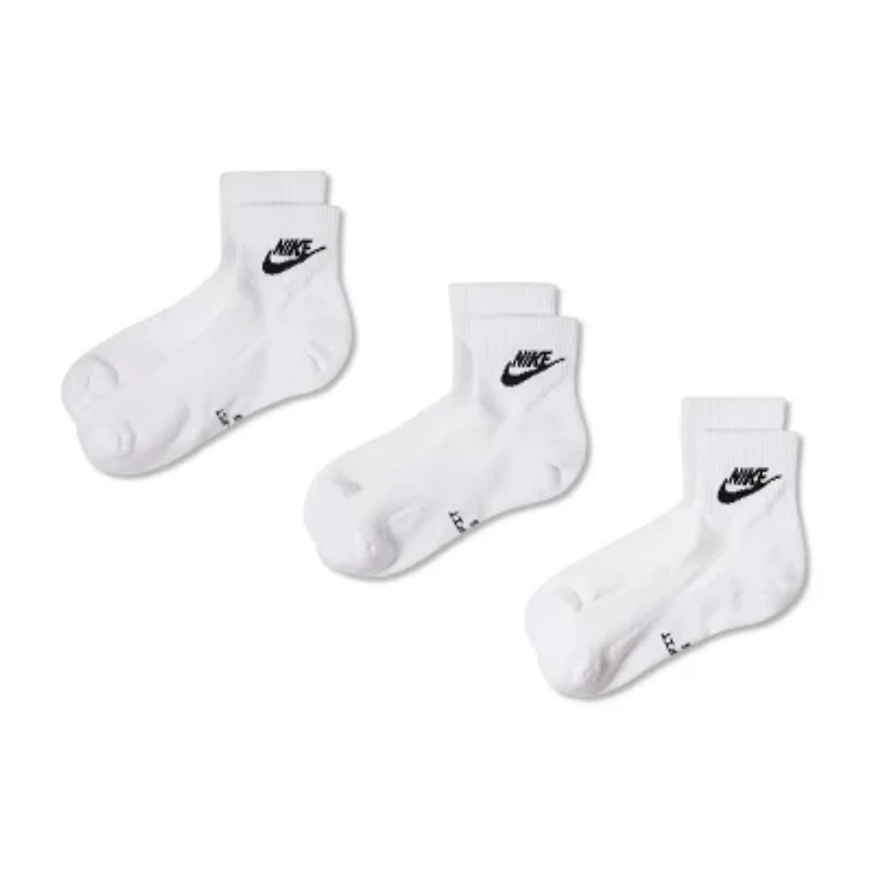 Nike Unisex Adult 3 Pair Quarter Ankle Socks