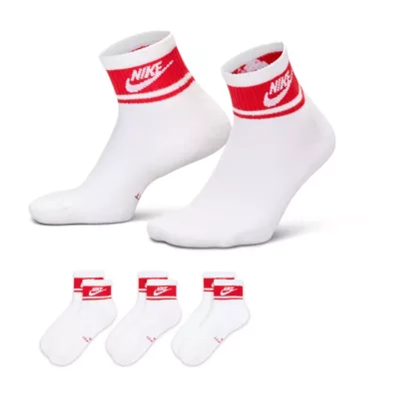 Nike Unisex Adult 3 Pair Quarter Ankle Socks